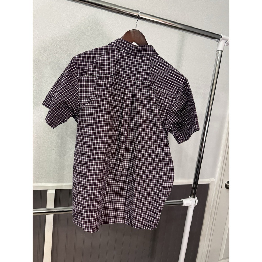 Patagonia Men's Medium Button Up‎ Plaid Shirt Red Organic Cotton Gorpcore EUC - Picture 9 of 9